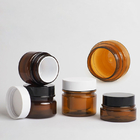 Siyah Kapaklı Pet Amber Plastik BPA İçermeyen Kozmetik Krem Kapları