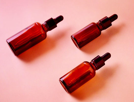 Cam Damlalıklı OEM 30ml Amber Esansiyel Yağı Cam Şişe